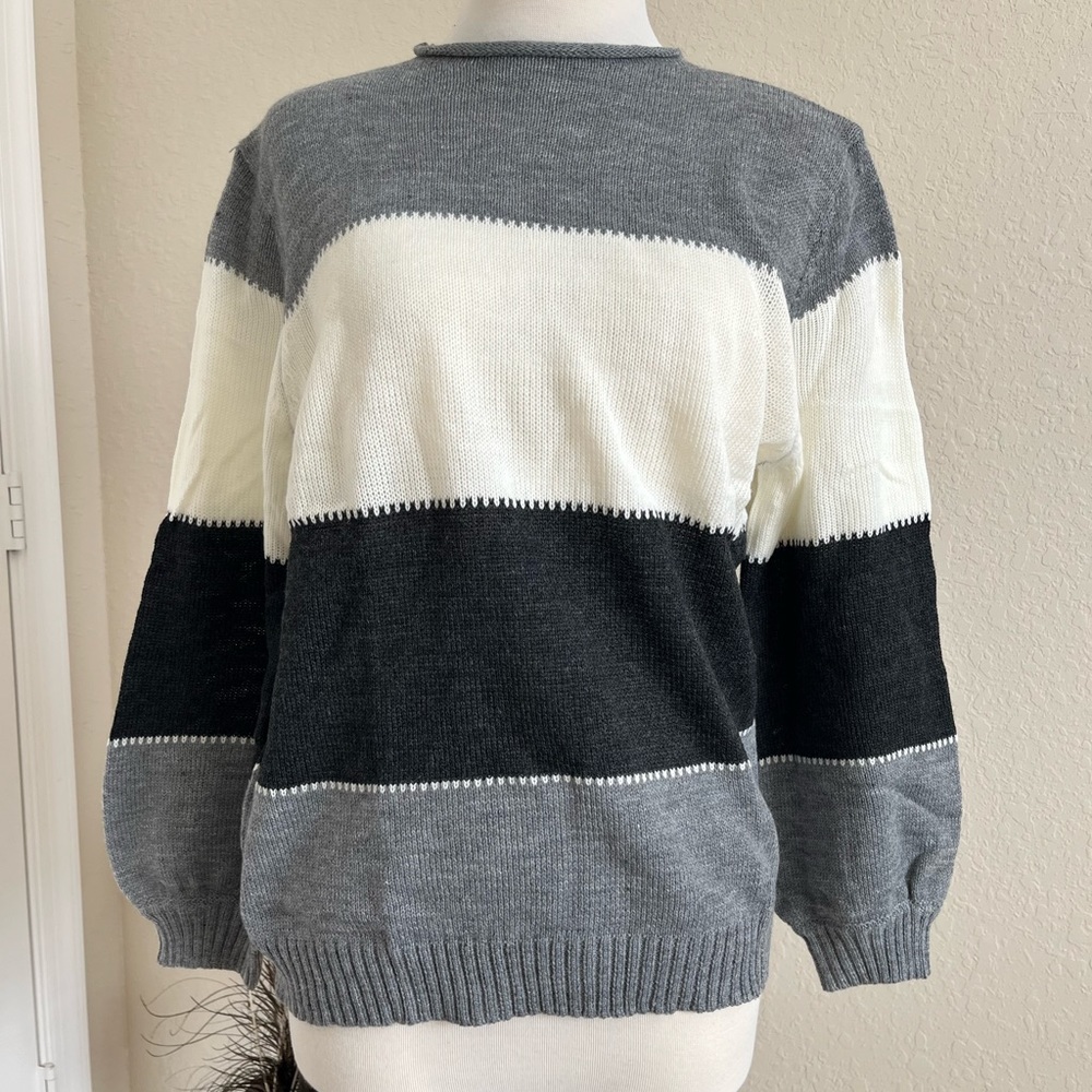 Misslook 2xl cotton tri color sweater